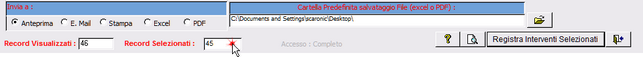 I Record che verranno  accodati sono  45 su 46