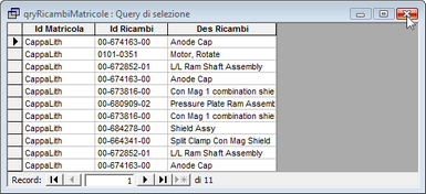 qryRicambiUtilizzati